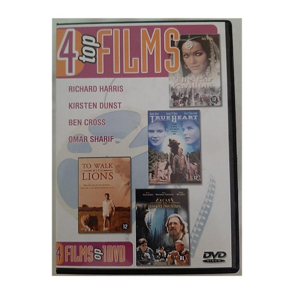 Basic DVD 4 Top Films To Walk With Lions/True Heart/Far Pavillions/Escape To Grizzly Mountain