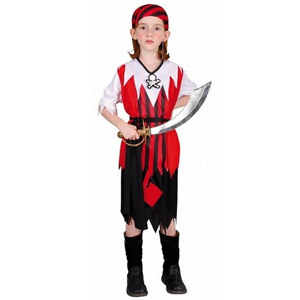 Clown Clown Kinderkostuum Piratenmeisje 10-12 jaar