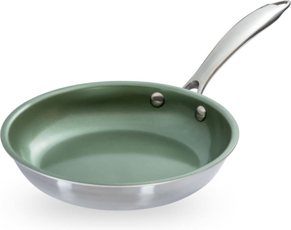 Diversen Just Vegan Koekenpan 20cm RVS Groen