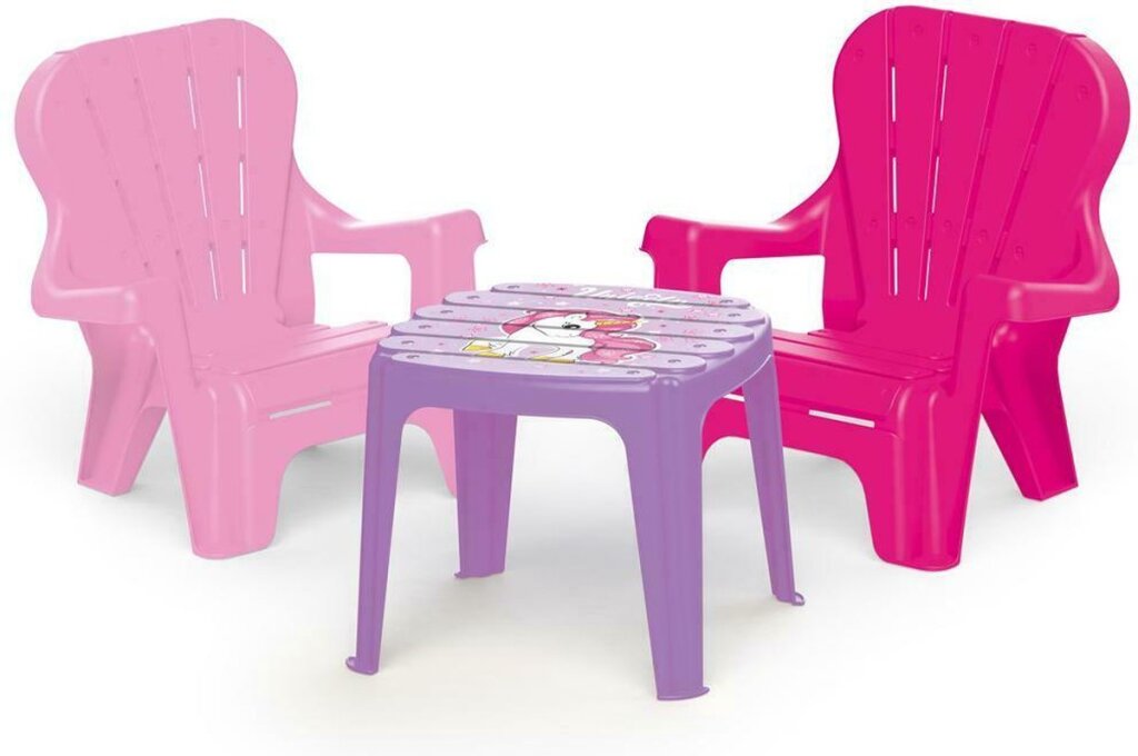 Dolu Dolu Unicorn Roze Tafel met Stoeltjes