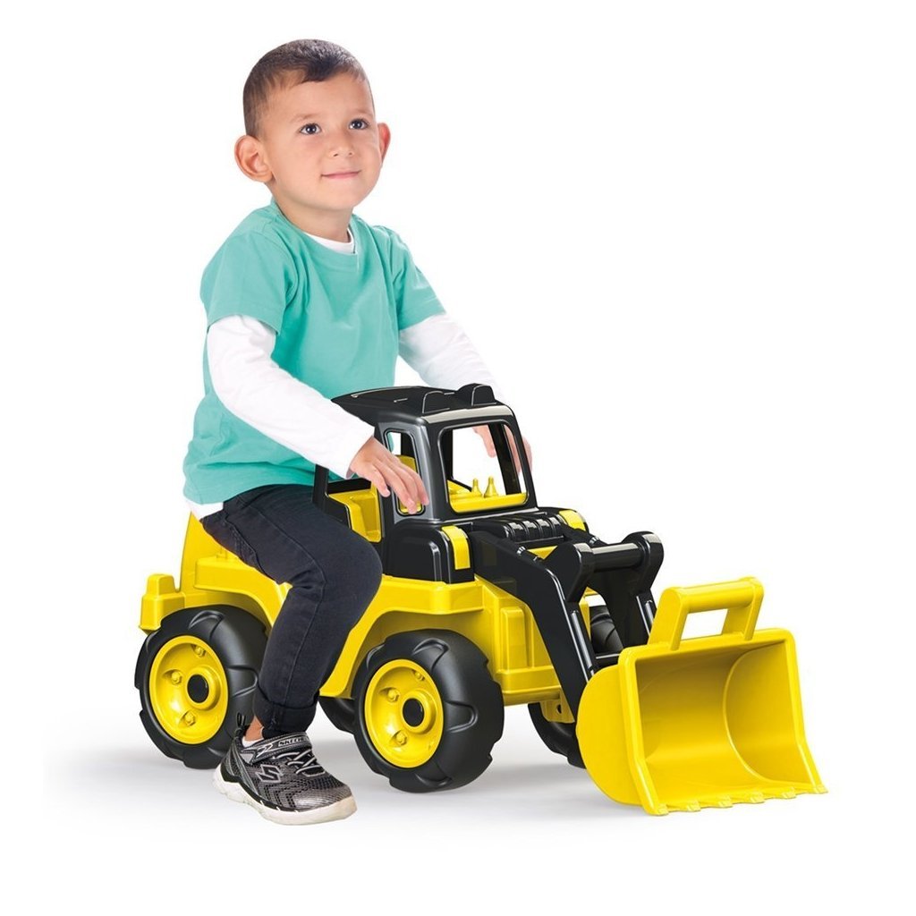 Dolu Dolu Max Bulldozer Loopauto 36x72x31 cm Geel/Zwart