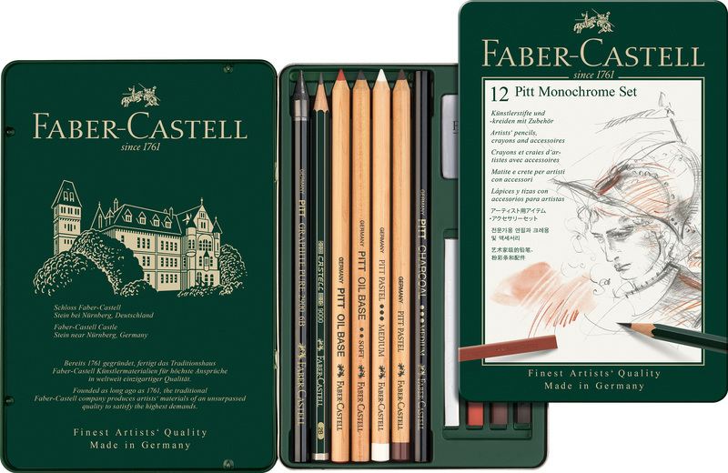 Faber Castell Faber Castell FC-112975 Pitt Monochrome Set Faber-Castell 12-delig Medium