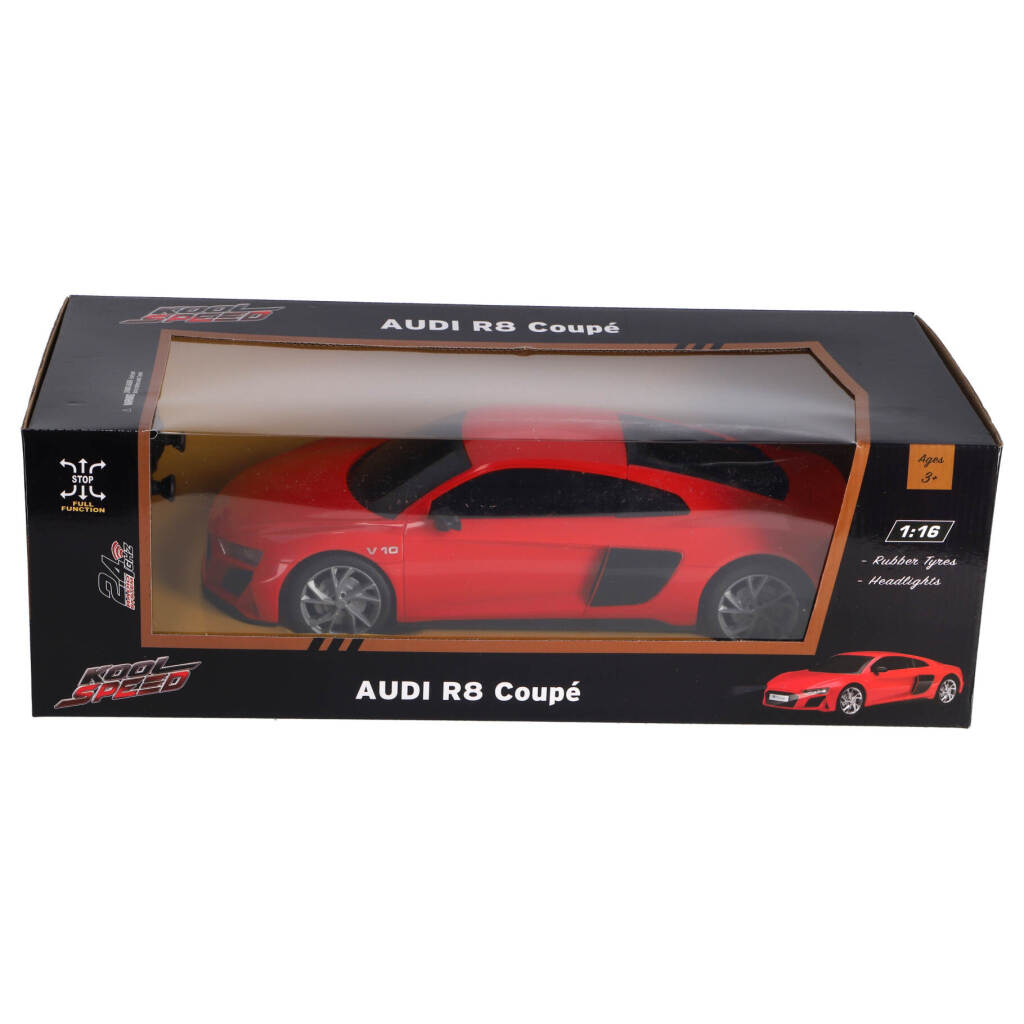 Kool Speed RC Audi R8 V10 Coupé 1:16 + Licht Rood