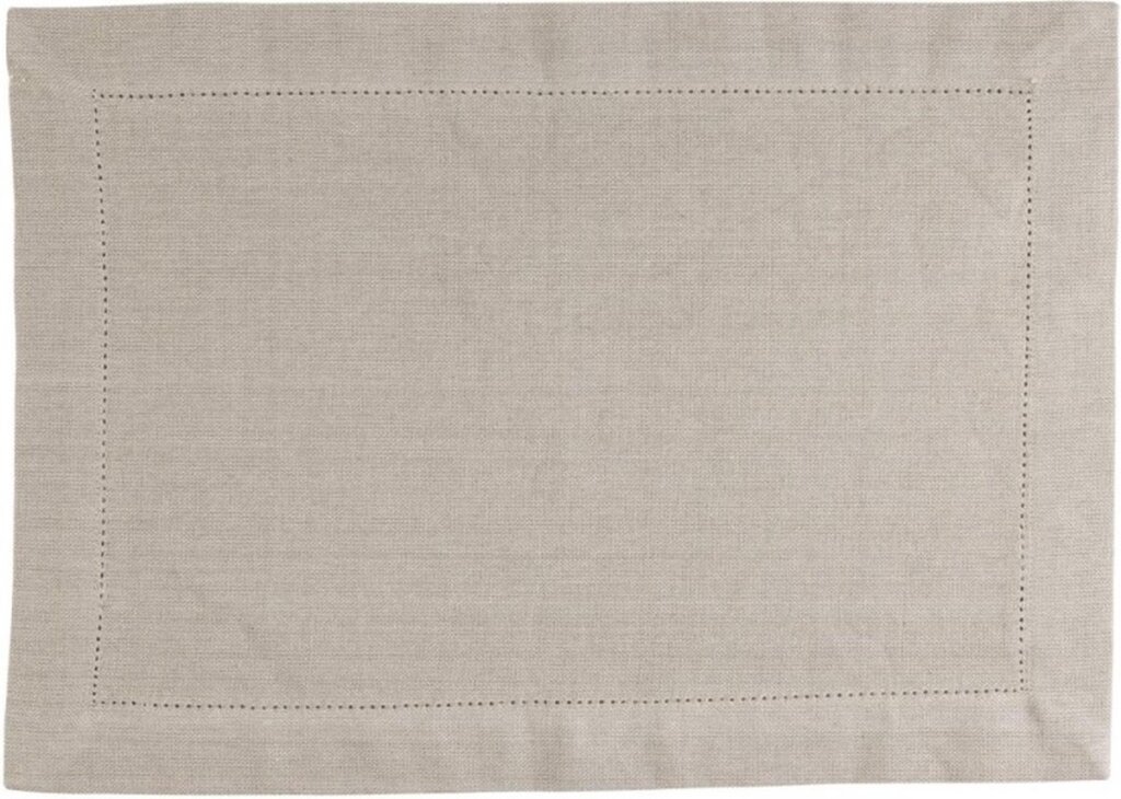 Linen & More - Placemats 'Indi' (35cm x 50cm, Set van 4, Beige)