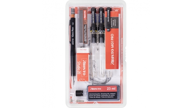 Aristo AR-64154 Tekenpen Set MG1 PRO 0.2/0.3/0.5 mm 8-delig