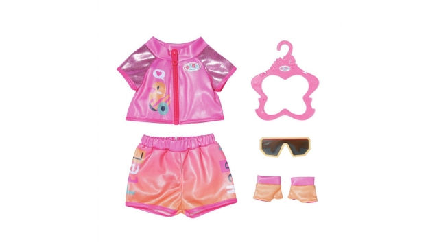 Baby Born Fiets Outfit 43 cm Roze/Oranje