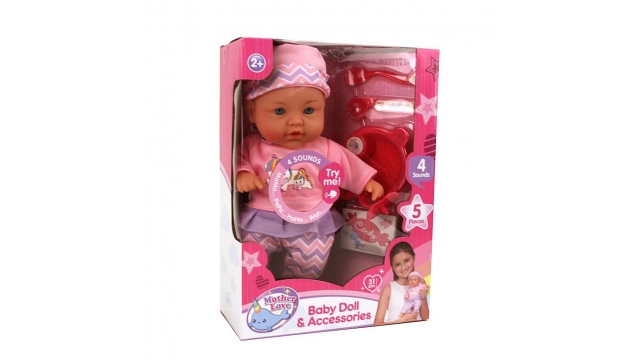 Mother Love Babypop 31 cm + Accessoires + Geluid