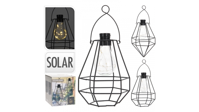 Solar Bulb LED Draadlantaarn Zwart Assorti