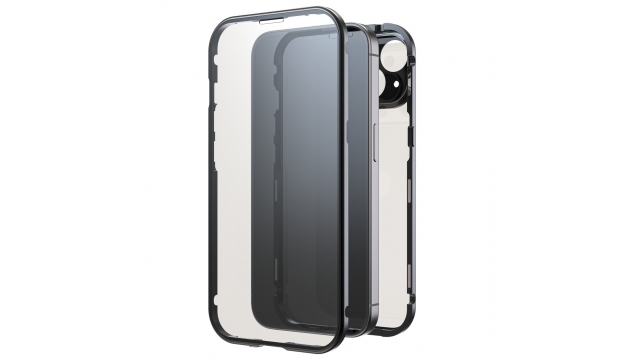 Black Rock 360 Glass Cover Voor Apple IPhone 15 Zwart