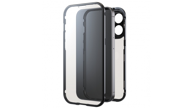 Black Rock 360 Glas Cover Voor Apple IPhone 15 Pro Zwart