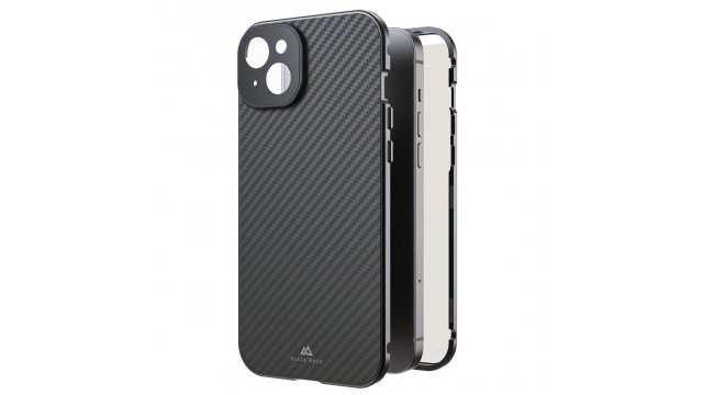 Black Rock 360 Glas Cover Voor Apple IPhone 15 Plus Real Carbon