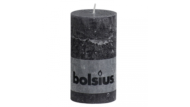 Bolsius Rustieke Stompkaars 13x6,8 cm Antraciet