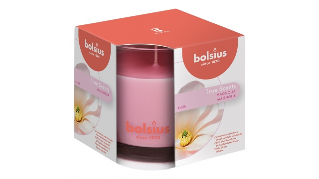 Bolsius True Scents Magnolia Geurkaars in Glas 9,5x9,5 cm