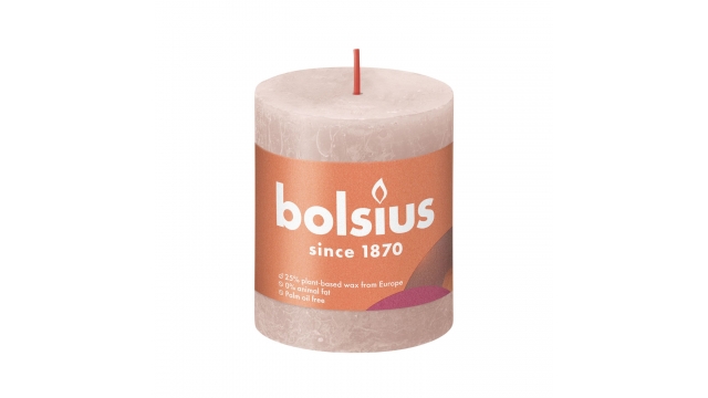 Bolsius Kaars 8x6,8 cm Misty Roze