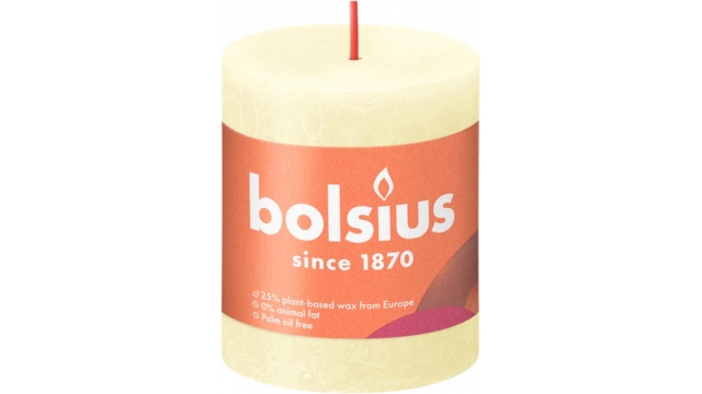 Bolsius Stompkaars Rustiek Butter Yellow 8 cm 7 cm