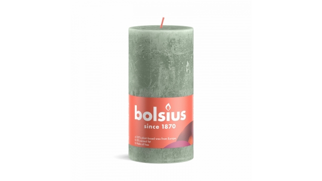 Bolsius Stompkaars Rustiek 13x6,8 cm Jade Green