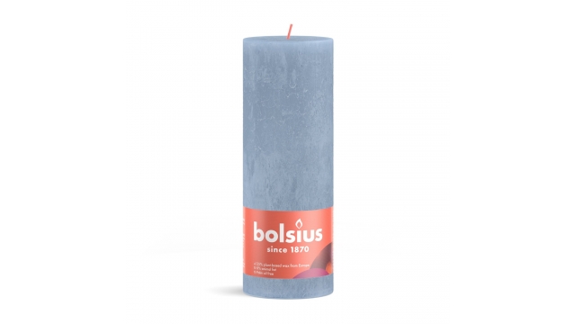 Bolsius Rustieke Stompkaars 19x6,8 cm Sky Blue