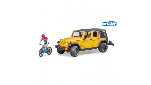 Bruder 02543 Wrangler Rubicon Jeep met Mountainbiker