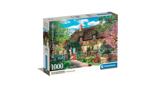 Clementoni High Quality Collection Puzzel + Poster Het Oude Huisje 1000 Stukjes