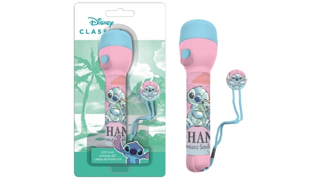 Disney Stitch Zaklamp 16 cm Blauw/Roze