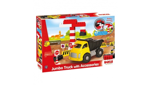 Dolu Jumbo Bouwtruck met Accessoires 40-delig