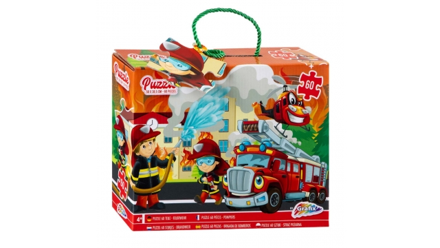 Vloerpuzzel Brandweer 58x39 cm 60 Stukjes