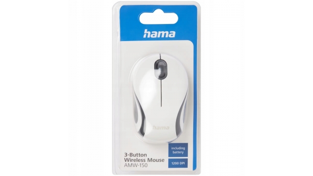 Hama Optische Minimuis 3-knops Draadloze Muis AMW-150 Wit