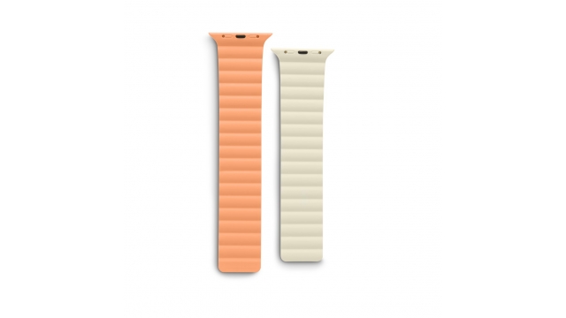 Hama Fantastic Feel Magneet-Polsband voor Apple Watch 42/44/45/49 mm Oranje/Beige