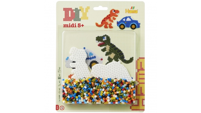 Hama Strijkkralen Midi Dino 1100 Stuks