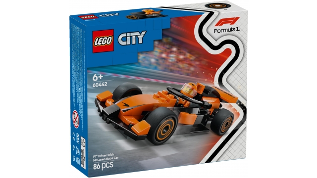 Lego City 60442 F1 Coureur met Mclaren Racewagen