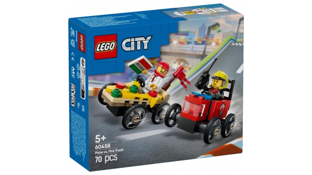 Lego City 60458 Pizzabestelwagen vs Brandweerauto