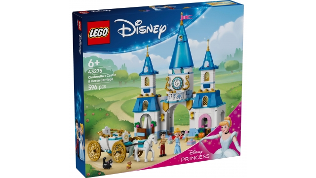 Lego Disney Princess 43275 Assepoesters Kasteel en Paardenkoets