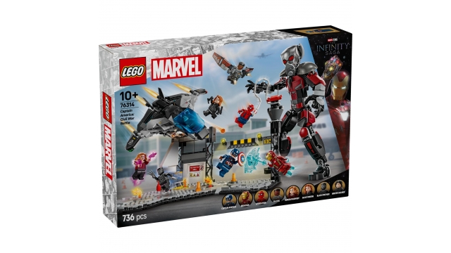 Lego Super Heroes 76314 Marvel Captain America Civil War Actiescene