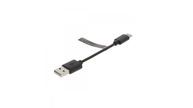 Nedis CCGB60600BK01 Usb-kabel Usb 2.0 Usb-a Male Usb-c™ Male 60 W 480 Mbps Vernikkeld 0.10 M Rond Pvc Zwart Blister