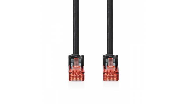 Nedis CCGB85900BK200 Cat6-kabel Rj45 Male Rj45 Male U/utp 20 M Buitenshuis Rond Pvc Zwart Doos