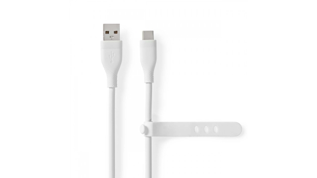 Nedis CCGB60800WT15 Usb-kabel Usb 2.0 Usb-a Male Usb-c™ Male 15 W 480 Mbps Vernikkeld 1.50 M Rond Silicone Wit Doos