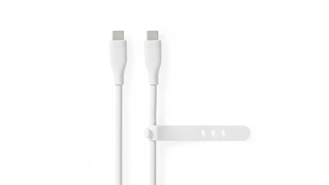 Nedis CCGB60820WT15 Usb-kabel Usb 2.0 Usb-c™ Male Usb-c™ Male 60 W 480 Mbps Vernikkeld 1.50 M Rond Silicone Wit Doos