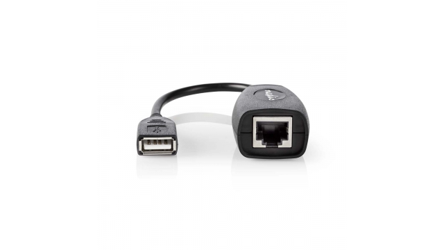 Nedis CCGB60EXTBK500 Actieve Usb-kabel Usb 1.1 Usb-a Male Rj45 Female 12 Mbps 0.20 M Rond Vernikkeld Pvc Koper Doos