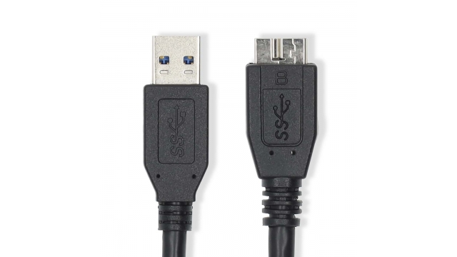 Nedis CCGL61500BK05 Usb-kabel Usb 3.2 Gen 1 Usb-a Male Usb Micro-b Male 5 Gbps Vernikkeld 0.50 M Rond Pvc Blauw Label