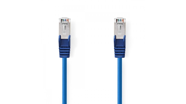 Nedis CCGL85121BU150 Cat5e Netwerkkabel Sf/utp Rj45 Male Rj45 Male 15.0 M Rond Pvc Blauw Label