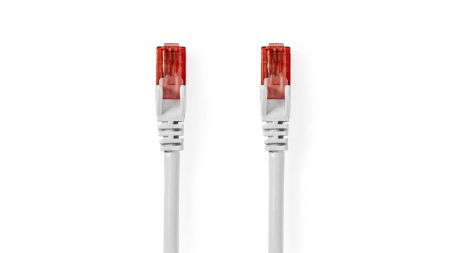 Nedis CCGL85200WT50 Cat6 Netwerkkabel Rj45 Male Rj45 Male U/utp 5.00 M Rond Pvc Wit Label