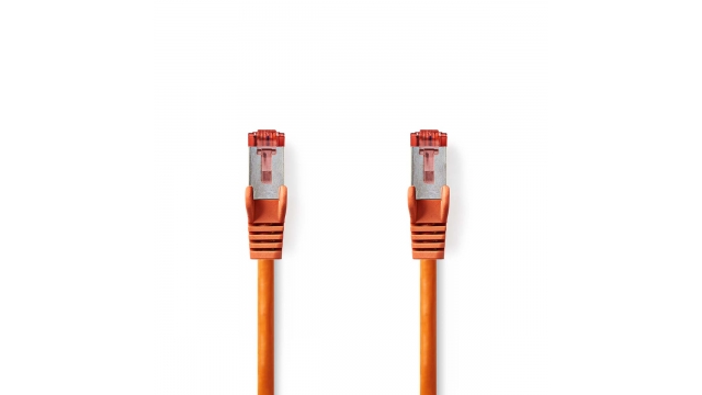 Nedis CCGL85221OG15 Cat6 Netwerkkabel Rj45 Male Rj45 Male S/ftp 1.50 M Rond Lszh Oranje Label