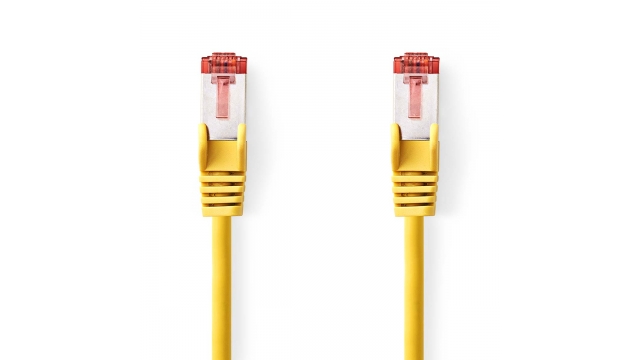 Nedis CCGL85221YE05 Cat6-kabel Rj45 Male Rj45 Male S/ftp 0.50 M Rond Lszh Geel Label