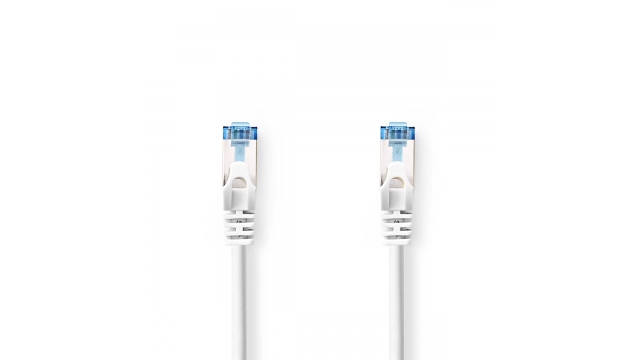 Nedis CCGL85330WT10 Cat6a Netwerkkabel S/ftp Rj45 Male Rj45 Male 1.00 M Snagless Rond Lszh Wit Label