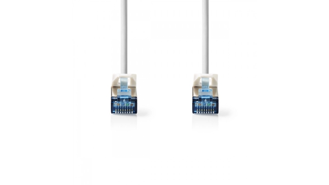 Nedis CCGL85330WT30 Cat6a-kabel S/ftp Rj45 Male Rj45 Male 3.00 M Snagless Rond Lszh Wit Label