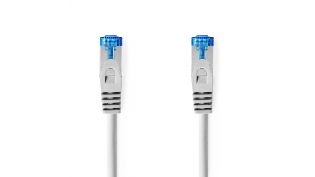 Nedis CCGL85330WT50 Cat6a-kabel S/ftp Rj45 Male Rj45 Male 5.00 M Snagless Rond Lszh Wit Label