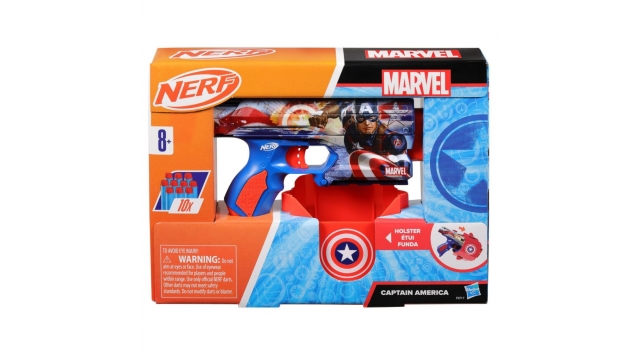 Nerf Captain America Blaster + 10 Darts