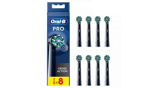 Oral-B Cross Action Pro Opzetborstels 8 Stuks Zwart