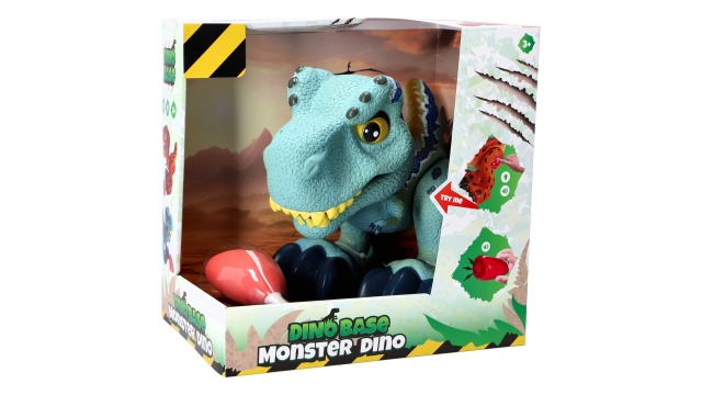 Dinobase Monster Dino + Licht en Geluid Blauw