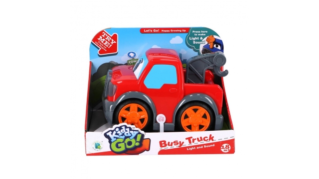 Kiddygo Busy Truck + Licht en Geluid Rood